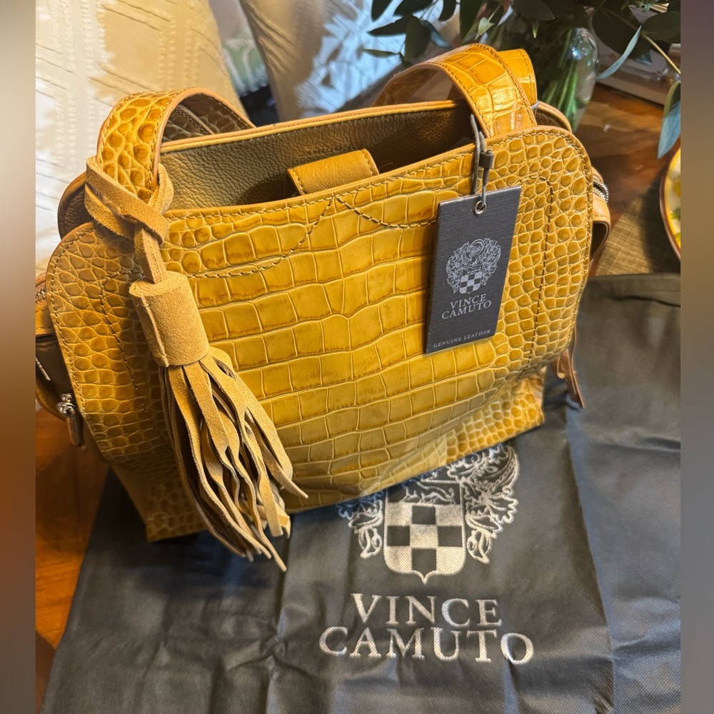 Vince Camuto croc tote